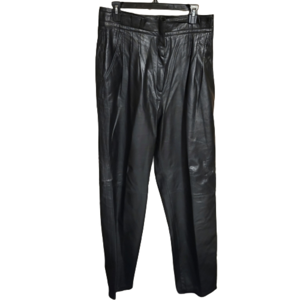 Vintage 80's High-Waisted Leather Pants